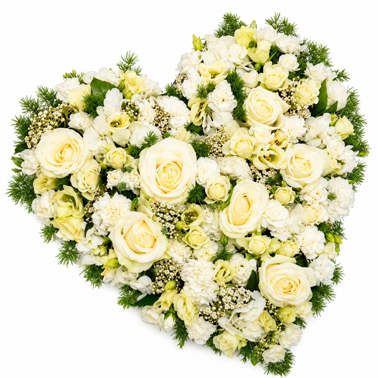 Hjerte i valgfri blomsterfarver​ BB95, ca. 28 cm.